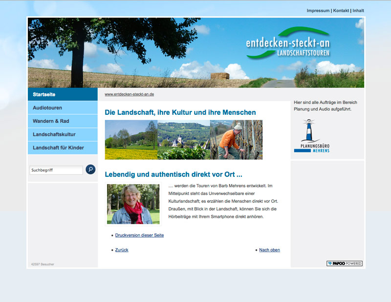 Entdecken steckt an - Webseite 2015